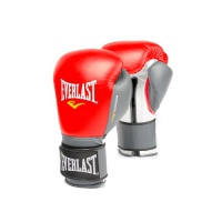 перчатки боксерские боевые everlast powerlock 14 унций, красно-серые