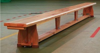 скамейка гимнастическая polsport 200х30х22см деревянные ножки