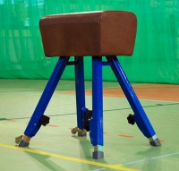 козел гимнастический polsport с регулируемой высотой, натуральная кожа