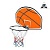 баскетбольный щит с кольцом для батутов dfc